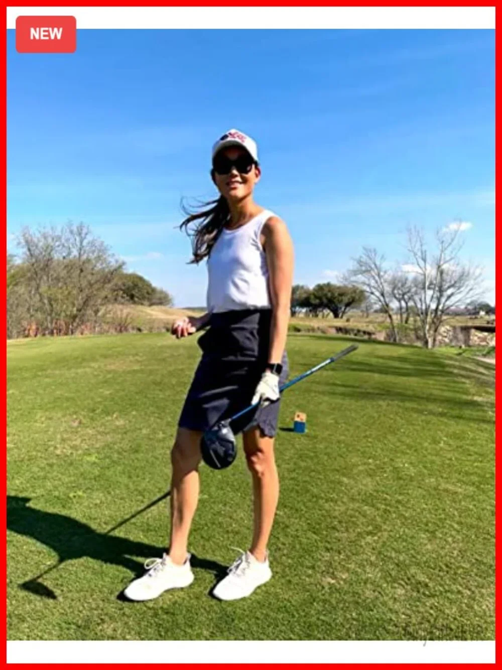 Women's Quick Dry Stretch Woven Skort with Pockets for Tennis Golf